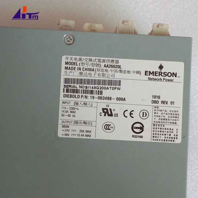 19063498000A Diebold 980W Power Supply 19-063498-000A ATM Machine Parts