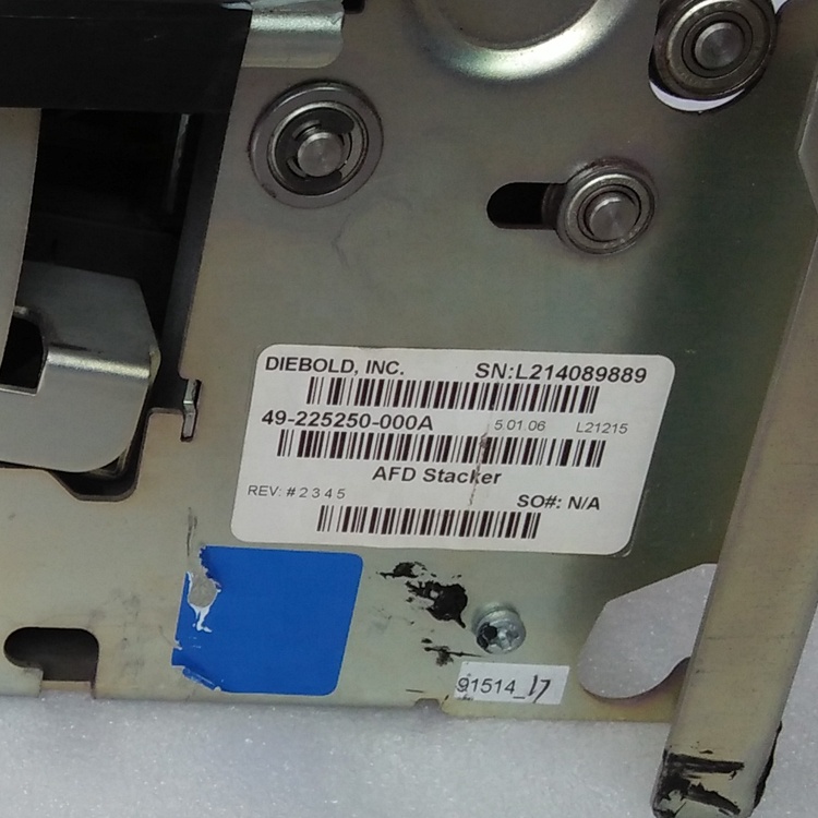 49225250000A Diebold AFD 1.5 Version Stacker Assembly 49-225250-000A ATM Machine Parts