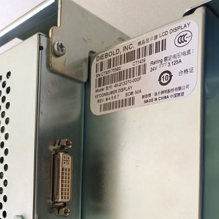 49213270000F Diebold Opteva 15 inch Consumer Display 49-213270-000F ATM Machine Parts